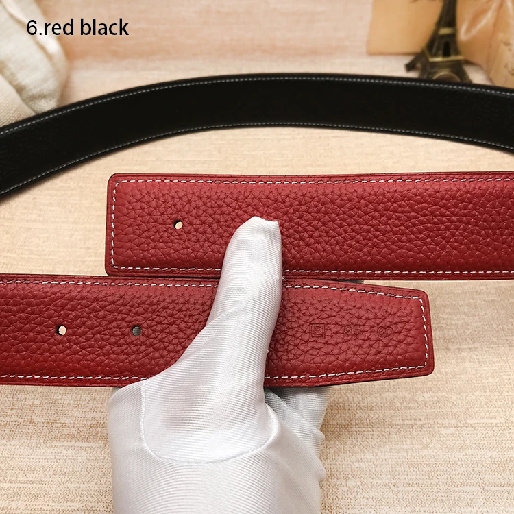 2023 WITHOUT BUCKLE 3.2cm Ciartuar new design for men women belt high quality cowskin genuine leather two sides free shipping