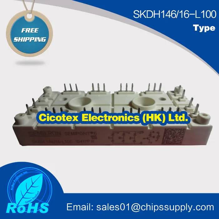 

SKDH146/16-L100 MODULE SKDH 146/16-L100 3-Phase Bridge Rectifier IGBT braking chopper SKDH146/16L100 SKDH14616L100 SK DH146/16-L