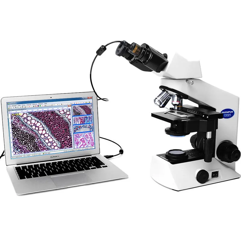 5MP USB 2.0 Digital Eyepiece Camera Biological Stereo Microscope Industrial Video Camera with Ring Adapter 23.2 30 30.5 MM