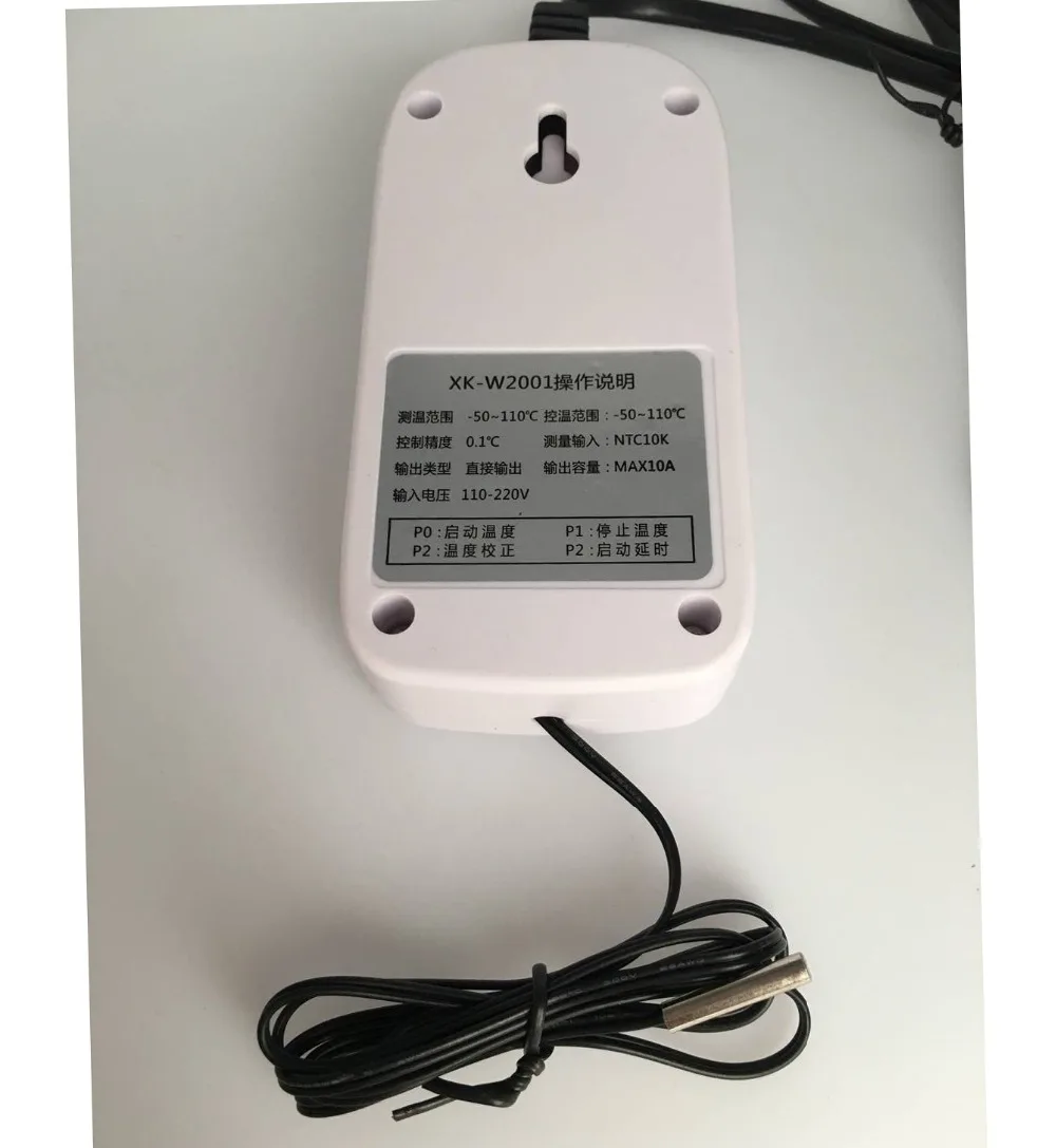 Temperature Controller Electronic Thermostat Thermocouple Great Thermostat LED Digital Display Breeding with Socket AC 90V~250V