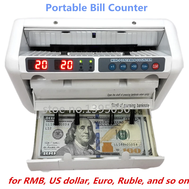 110V/220V money counter suitable for EURO DOLLAR Multi-Currency Compatible Bill Cash Money Currency Counter OK1000