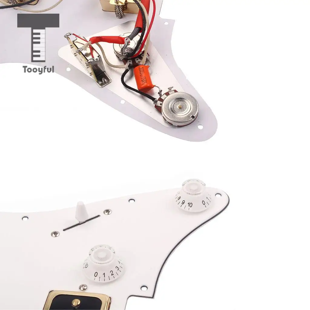 Tooyful 3PLY P90 Loaded Pickguard HH Humbuckers Alnico V for ST Strat Electric Guitar Parts