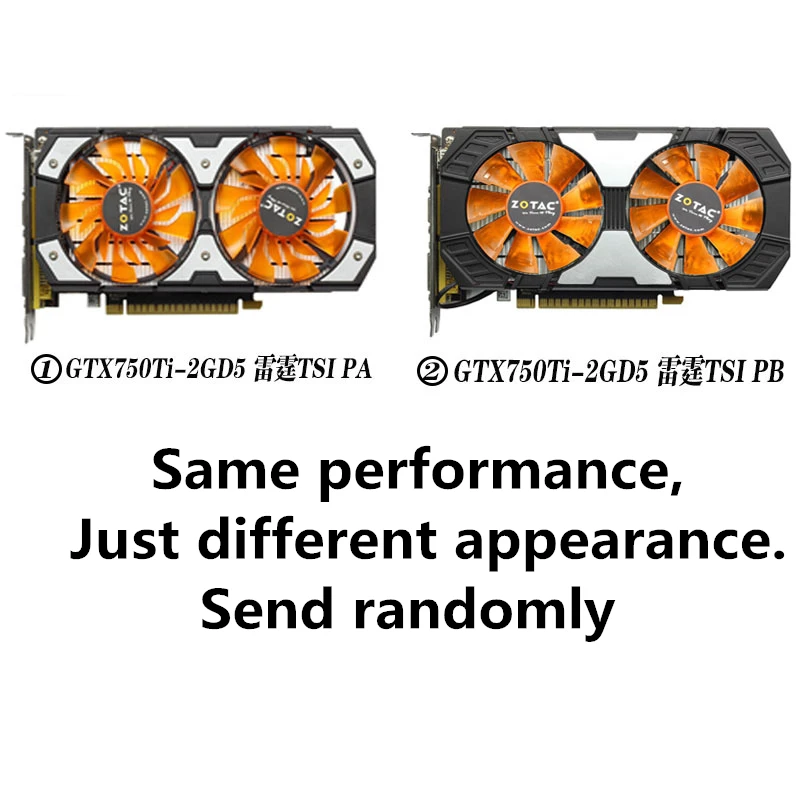 الأصلي ZOTAC GTX 750Ti 2GB بطاقة جرافيكس وحدة معالجة الرسومات VGA ل nVIDIA بطاقات الفيديو GeForce GTX 750 Ti 2GB خريطة HDMI VGA DVI PCI-E X16