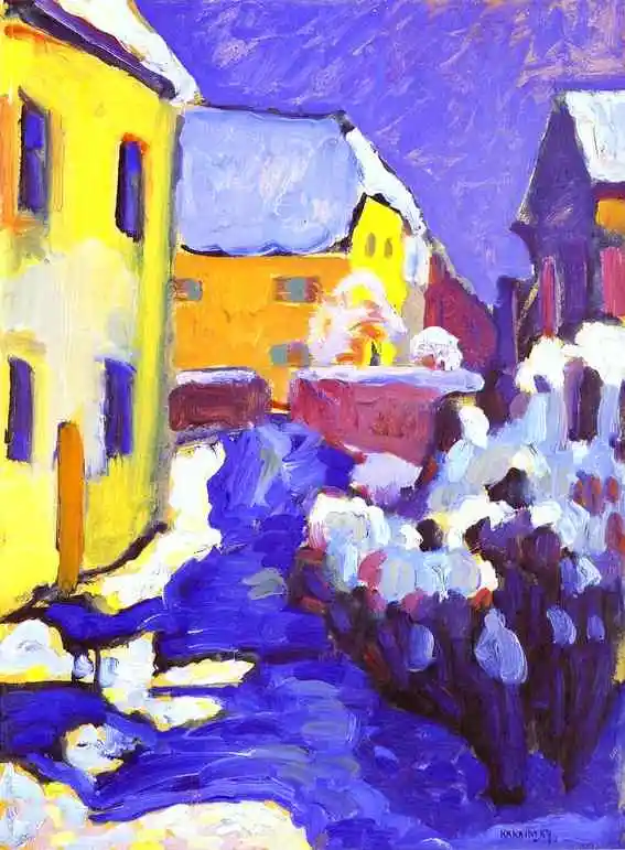 oil paintings,100% handmade Oil Painting reproduction on linen canvas,Cemetery and Vicarage in Kochel 1909,abstract oil painting