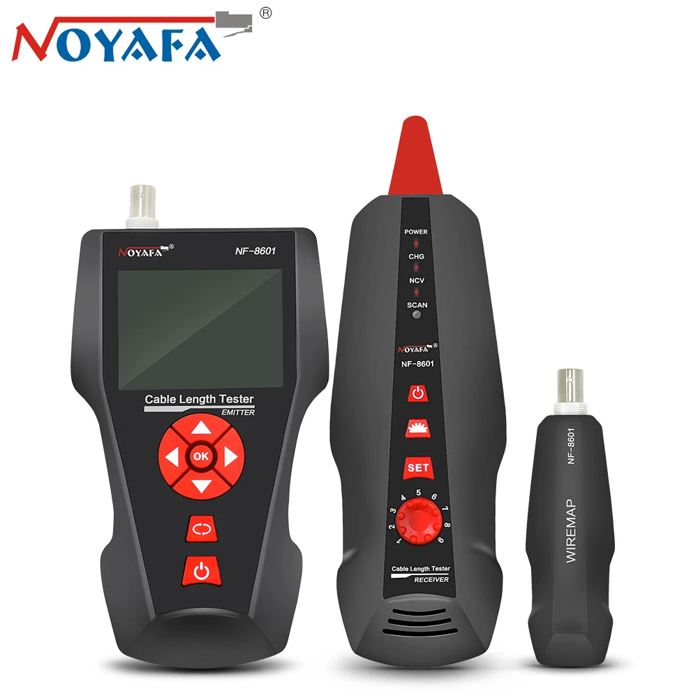 Imagem -02 - Original Noyafa Nf8601 Rj45 Telefone Diagnosticar Detector de Tom para Bnc Ping Poe Rj11 Linha Fio Rastreador Lan Cabo Rede Testador