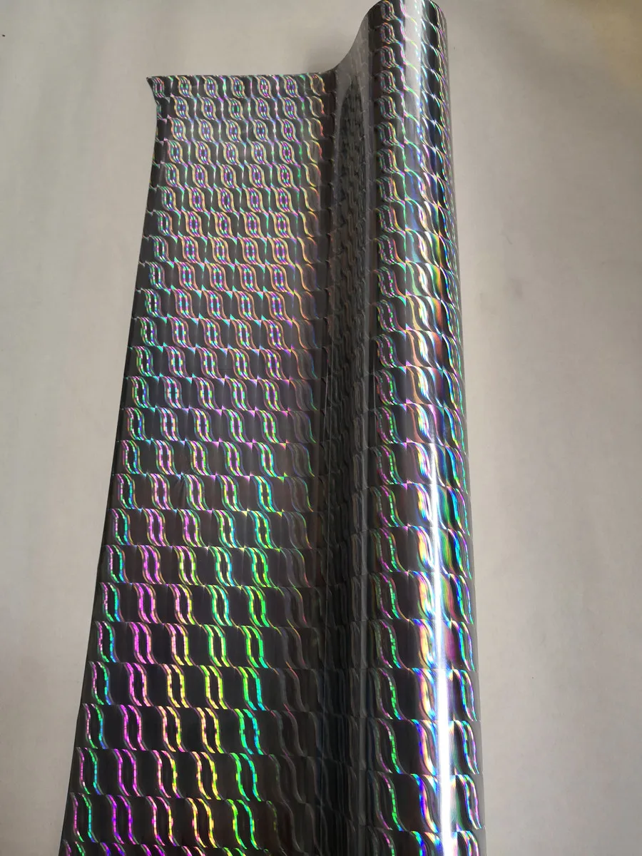Folia holograficzna w kolorze srebrnym wzór przepięcia B11 prasa na gorąco na papierowej etykiecie kartowej lub folii do tłoczenia materiałów plastikowych