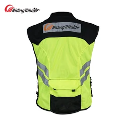 Motorcycle Rider Vest Reflective Waistcoat Jacket Night Visible Safety Motocross Off-Road Moto Team Uniform Clothing JK-22