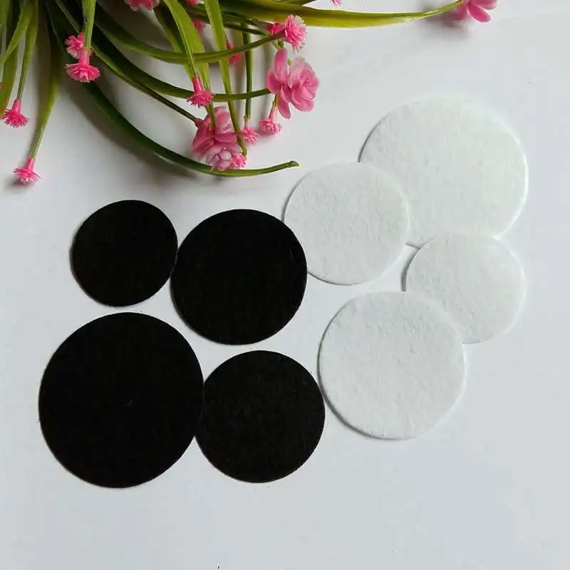 50PCS/lot Dia  40 /45/ 50/ 60mm Eco-friendly Round Felt Fabric Pads Accessory Patches Circle Felt Pads Fabric Flower Accessories