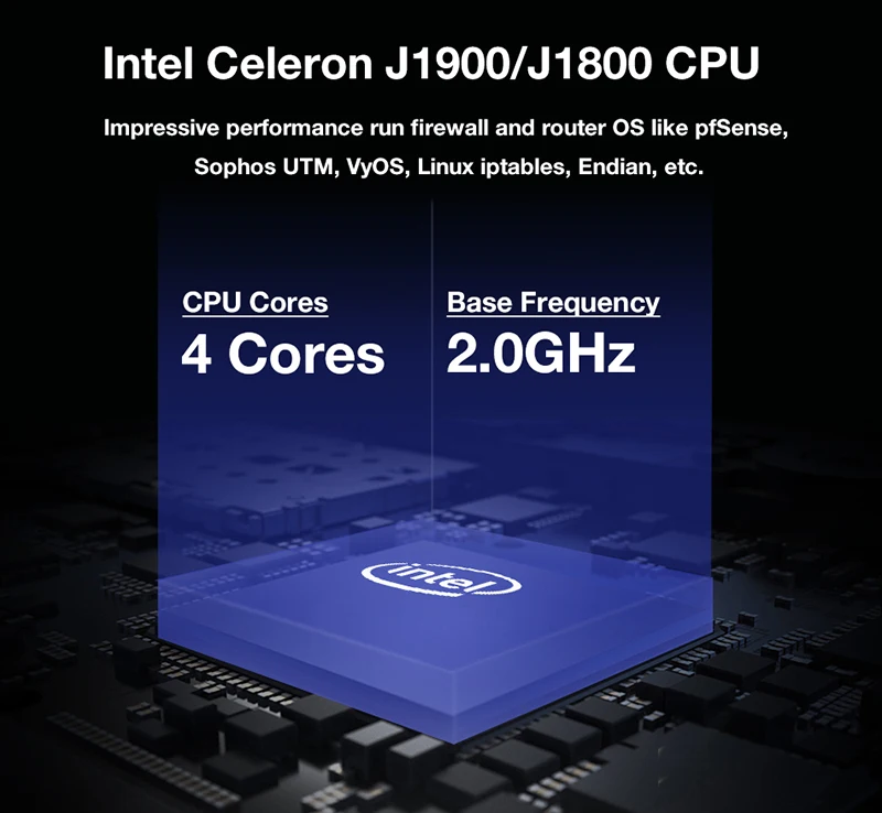 Intel Celeron J1900 N2830 Mini PC with 4xGigabit I211 I225 LAN 2xUSB 1xHDMI 1xVGA Computer Support Pfsense Linux Firewall Router