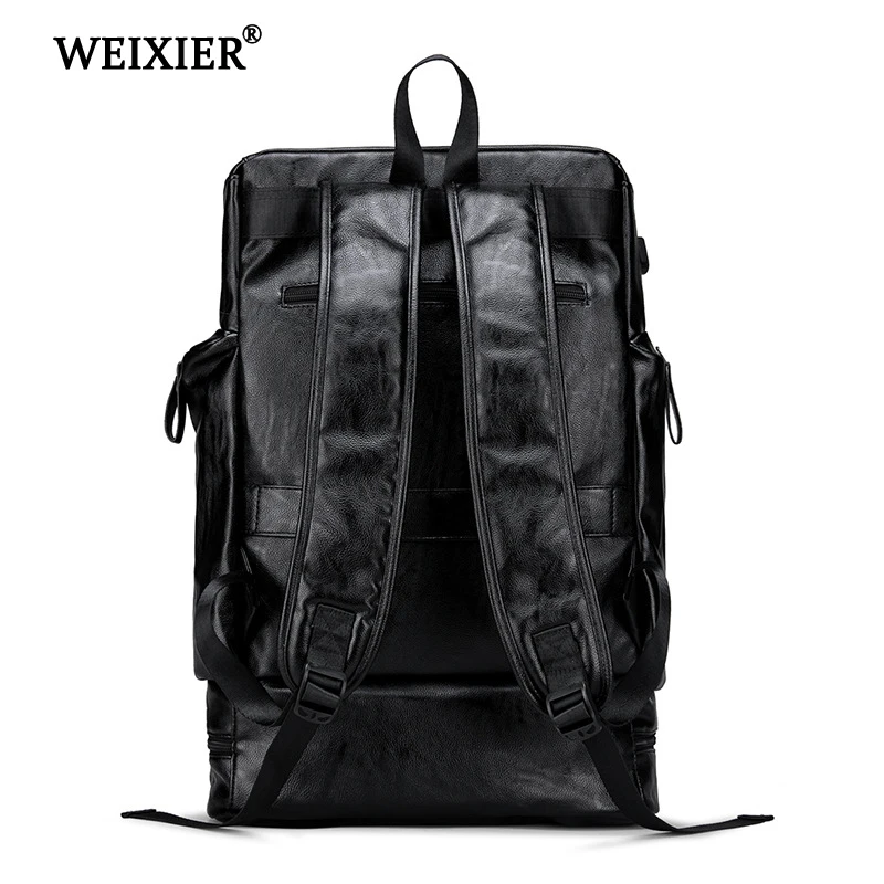 Sac à dos Vintage en cuir PU pour hommes, sac à dos de grande capacité, sac d\'école de voyage décontracté de haute qualité, nouvelle mode