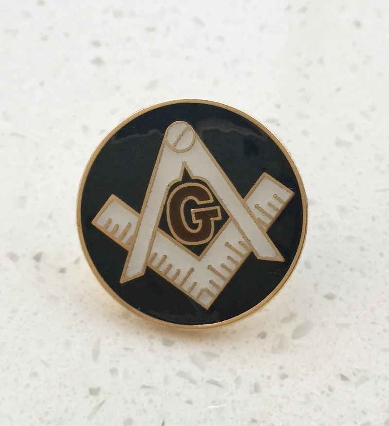 Custom Enamel With Epoxy Mason Lapel Pin Badge