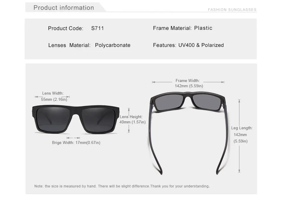 KINGSEVEN Modische Sonnenbrille für Herren, Polarisierte Sonnenbrillen, Herren-Fahrbrillen, Brillen, Gafas De Sol – Detail 1