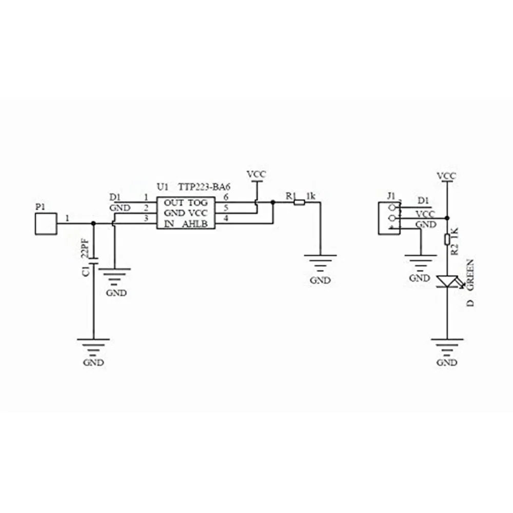 TTP223 Touch Switch Module TTP223B 1 Canale Jog Tasto Sensore di Tocco Capacitivo Digitale per Arduino Kit Fai da Te