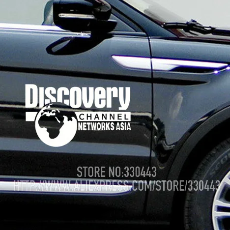 

2 Pieces Customization DISCOVERY CHANNEL Stickers Decal on Car DOOR sticker Car Styling For All Cars