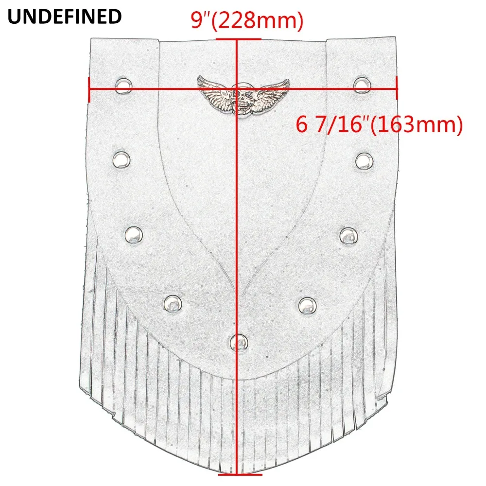 Skull Eagle Motorcycle Fender Mud Guard Flap PU Leather Front Mudguard Cover For Harley Indian Vintage Dyna Softail Cafe Racer