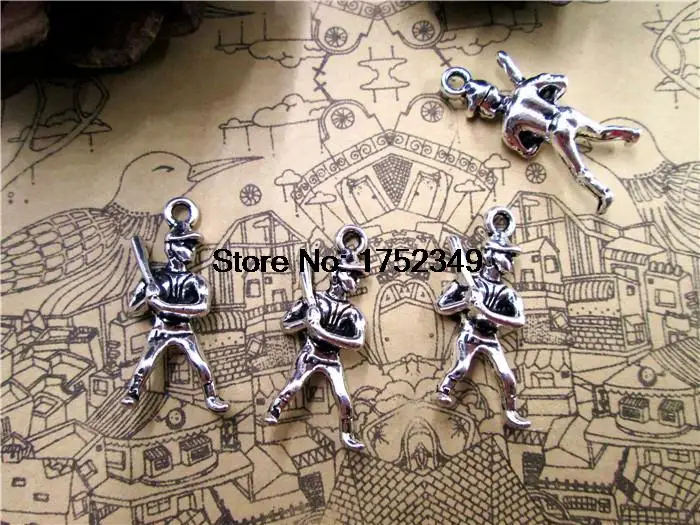 20pcs--Baseball player Charms, Softball player charm, Antique Tibetan Silver 3D Baseball Hitter charm , Batting runner 24x12mm