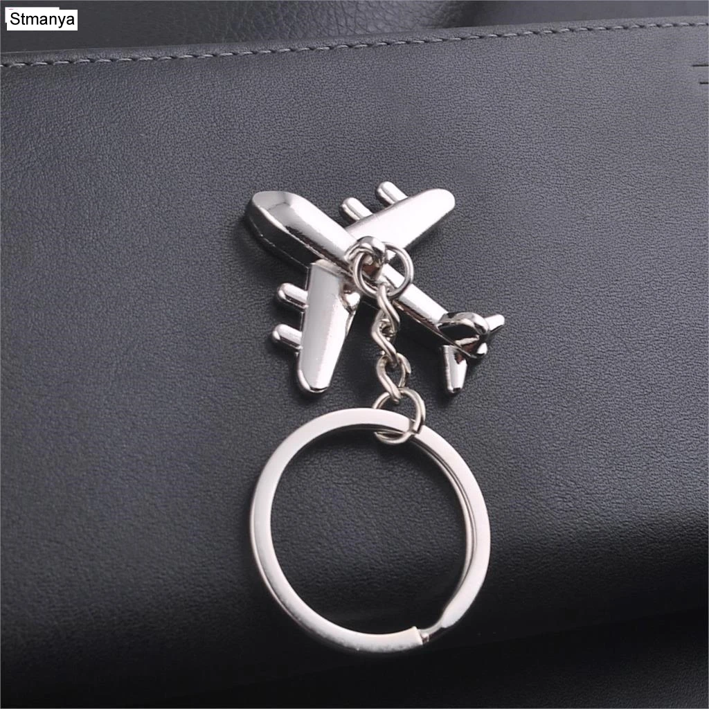 Metal Aircraft Airplane Key Chain Mini aircraft Key Ring Bag Pendant Car Keychain For men women Gift jewelry