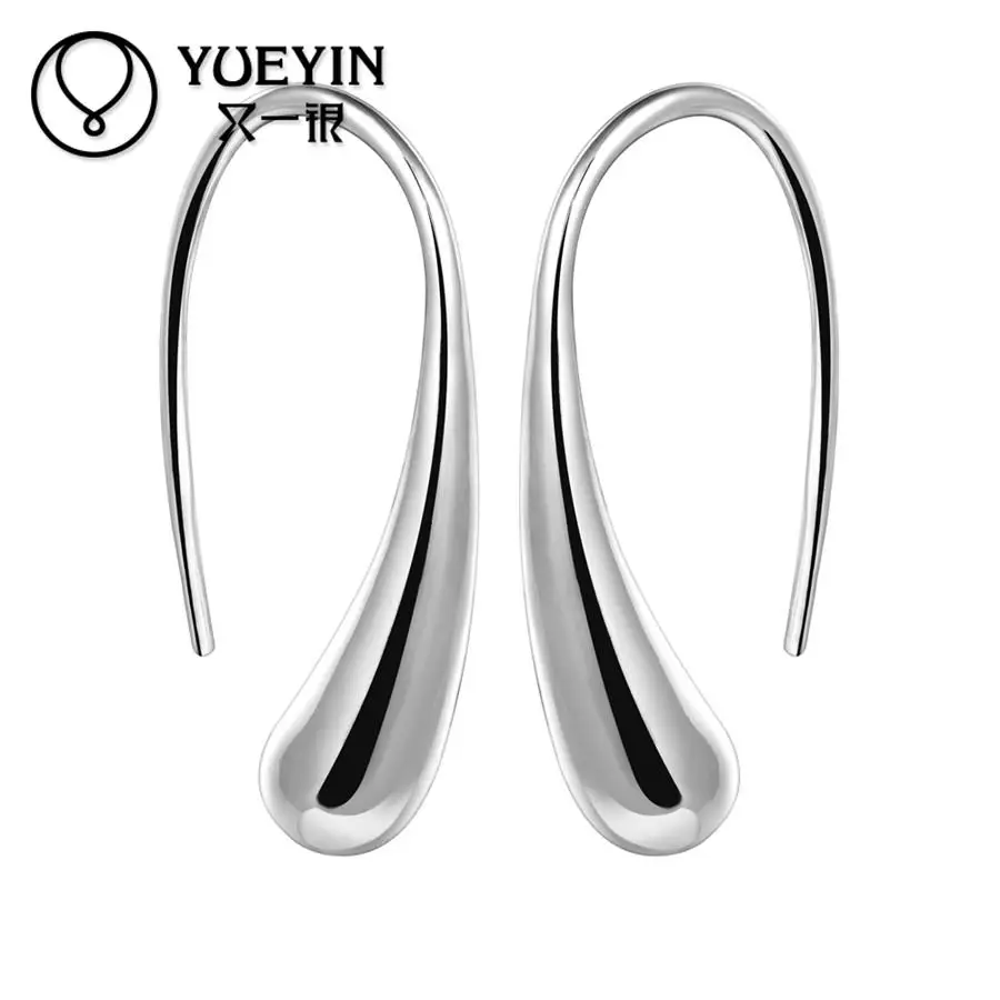 925 sterling silver drop earrings for women silver wedding jewelry waterdrop shape dangle earrings for girl