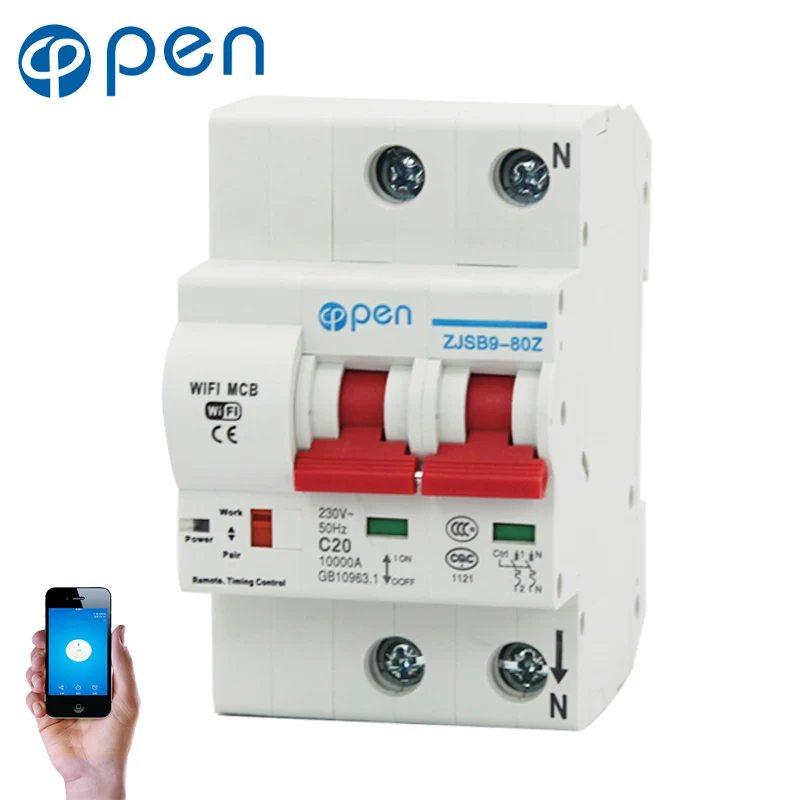 

Recloser Wifi Circuit Breaker 2P 80A Remote Control Timing Switch Delay Set Function Automatic Lock Intelligent