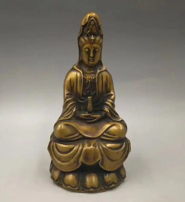 

Collection archaize brass Buddhism Guanyin bodhisattva Buddha statue