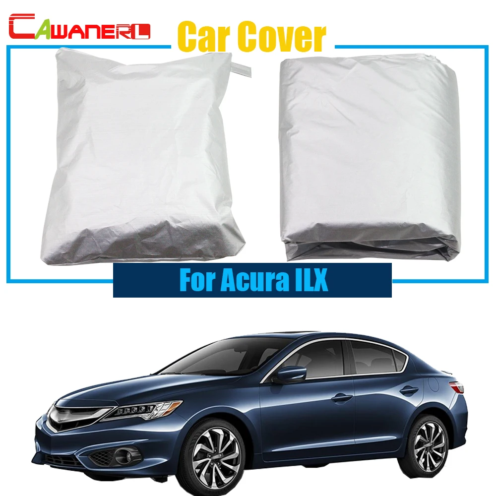 

Cawanerl Car Cover Rain Snow Sun Resistant Protector Cover Anti-UV Dustproof For Acura ILX