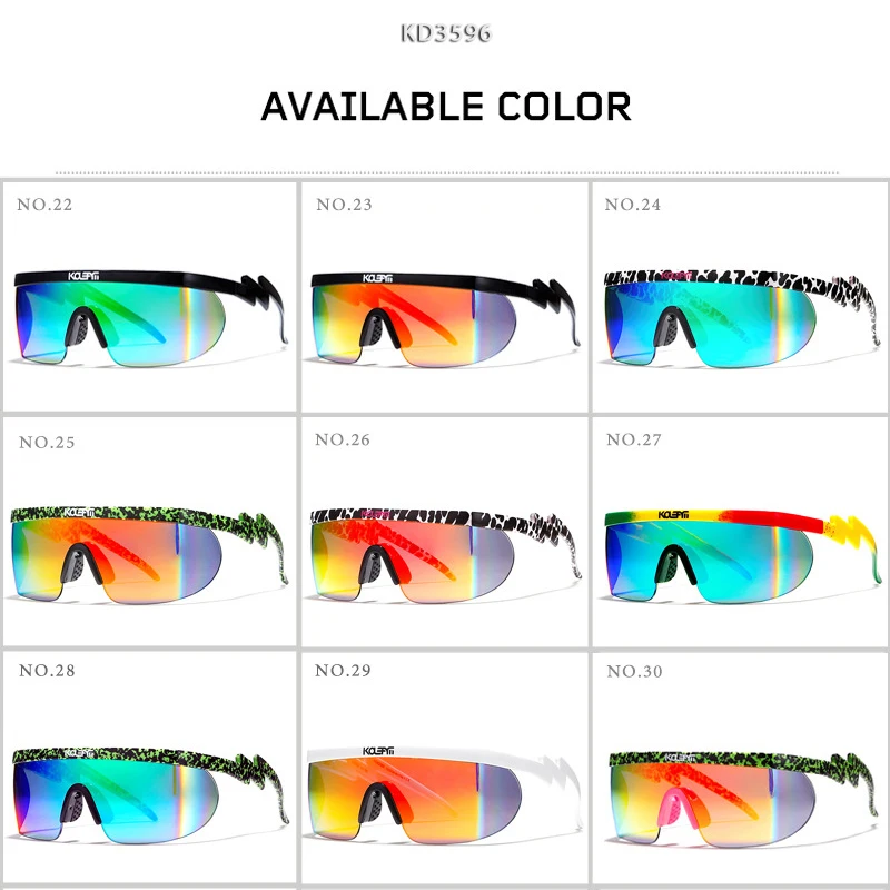 

European and American couple big box sunglasses UV protection Siamese goggles Travel colorful sunglasses KD3596