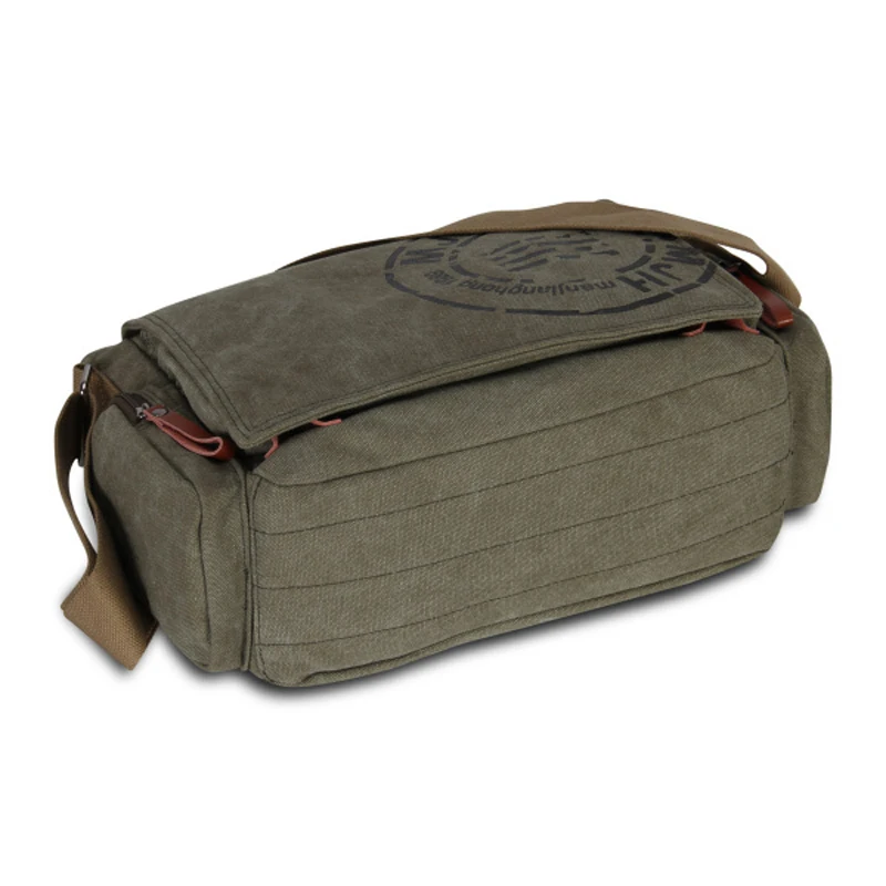 Imagem -05 - Manjianghong-khaki Bolsa de Ombro em Lona Masculina Maleta de Negócios Bolsa de Lazer Funcional Bolsa Mensageiro de Alta Qualidade