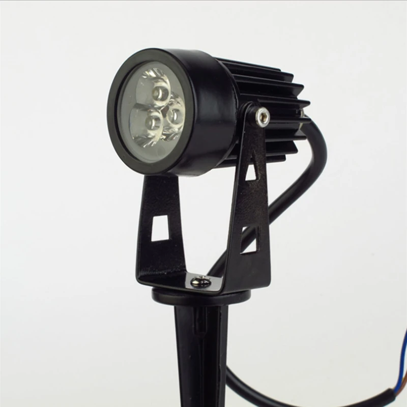 10pcs/lot Hight Light Outdoor 3*3W LED Lawm Lamp Waterproof IP65 Garden Spot Lighting AC85-265V/DC12V