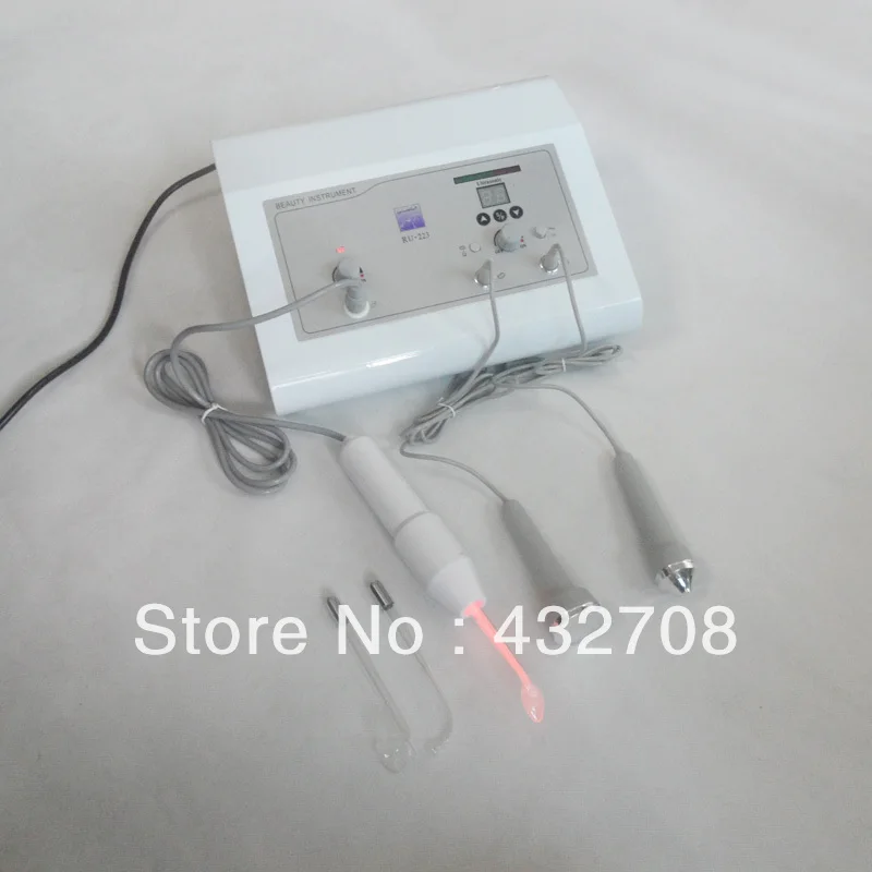 2 in 1 Ultrasound High Frequency Acne Treatment Face Wrinkle Removal Skin Lifting Spa Beauty Device