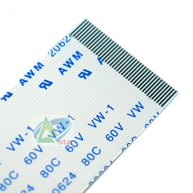 Cabo chato flexível ffc, linha de 0.5mm x 25cm, 250mm, passo 40 p, mm, tipo a 40 pinos ffc 40 p, fita macia, mesmo direção