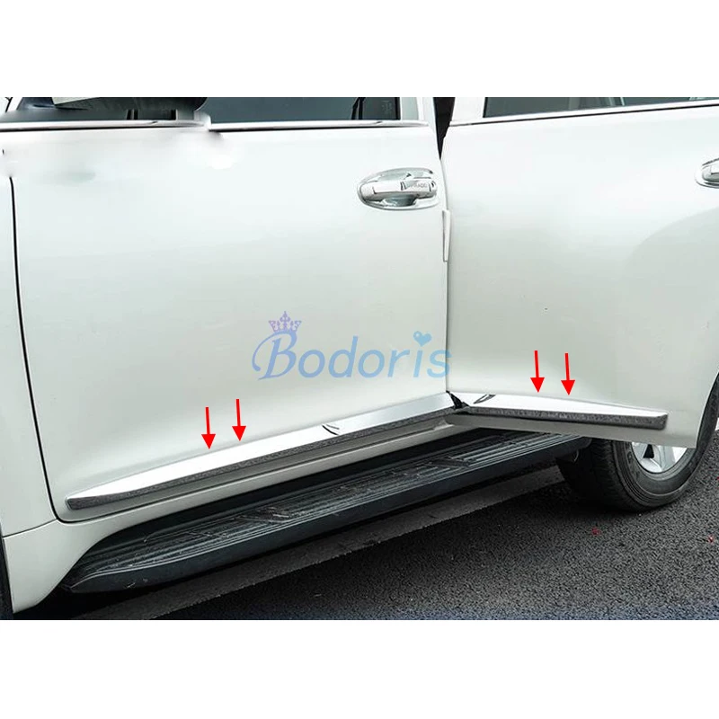 3D design For Toyota Land Cruiser Prado 150 LC150 2010-2018 Chrome Body Side Moulding Cover Trim Kit Styling Accessories