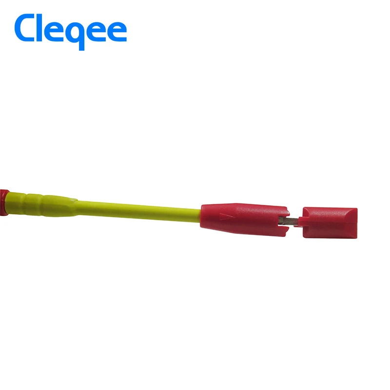 Cleqee P5005 2pcs 10A Professional Piercing Needle Test Clips Multimeter Testing Probe Hook with 4mm Socket