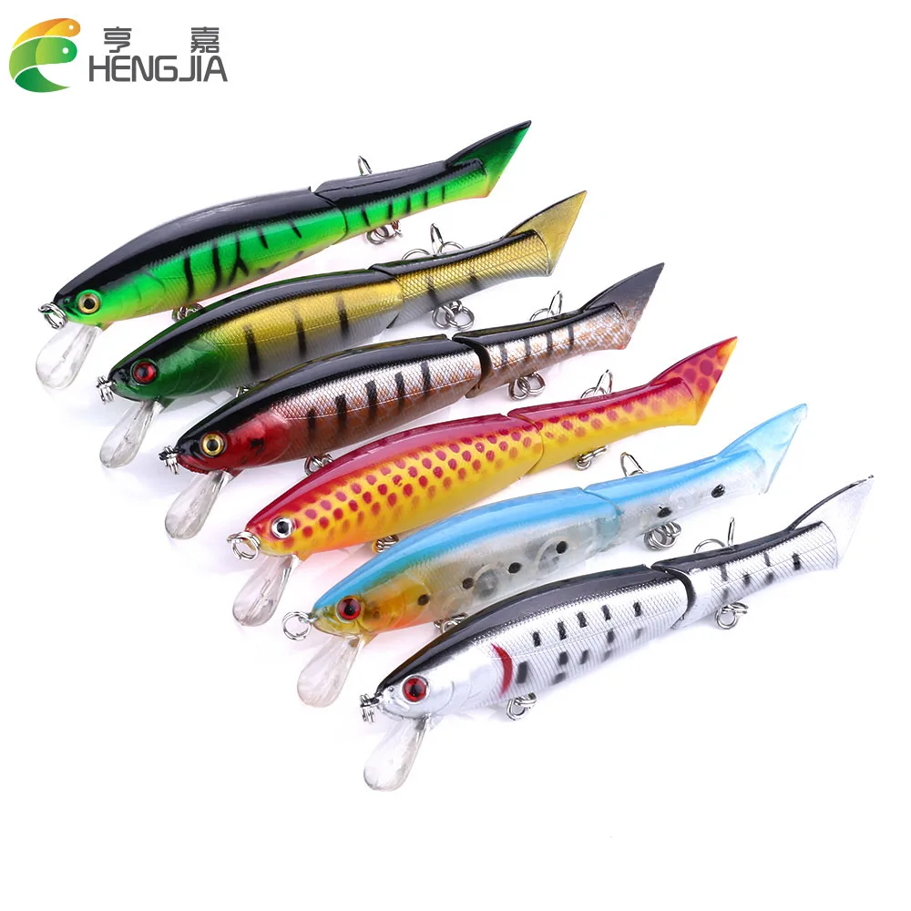 HENGJIA 1 шт. (12 см); 13,5g жесткий пластиковый Дайвинг разноцветное шарнирные рыболовные приманки воблеры и крутящиеся Приманки форель сом pesca Воблер