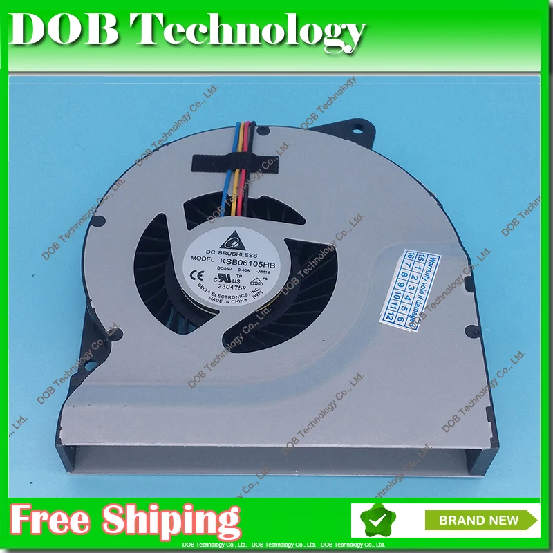 New CPU Cooling Fan Fit For ASUS N53JF N53 N73 N73JN series laptop/notebook KSB06105HB 4-pin 4-wire