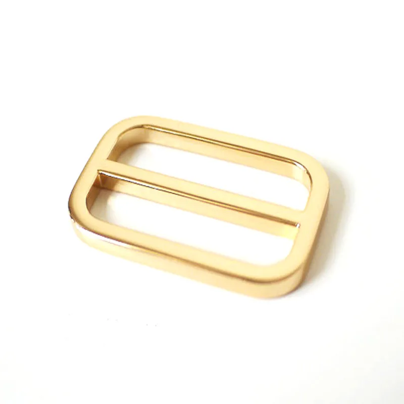 

50pcs 1.25 inch Golden leather strap adjuster Slide Buckle Tri-Glide bar slider