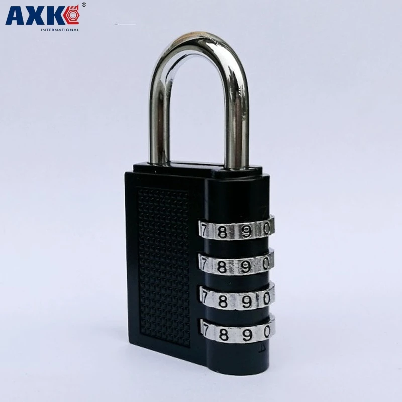 Axk 4 Dial Digit Password Lock Combination Suitcase Luggage Metal Code Password Lock Padlock Zinc Alloy Coded Lock Keyed Padlock