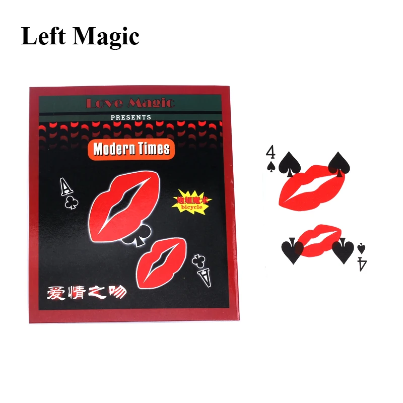 Kiss Of Love Card magic trick  Magic Tricks Magic Card Sets Magic Props mentalism illusion close up magia toy easy to do  C2008