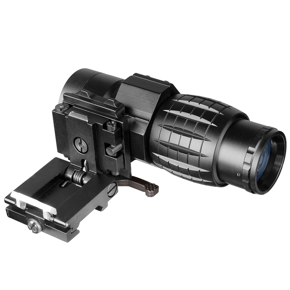 Imagem -03 - Fire Wolf-tactical Optic Sight Hunting Riflescope 3x Lupa Scope Vistas com Ajuste para 20 mm Rifle Gun Rail