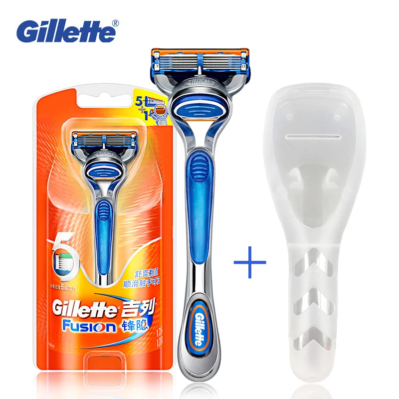 

Gillette Fusion Бритва для бороды для мужчин, прямые лезвия для бритвы, дорожный футляр, чехол для хранения, покрытие