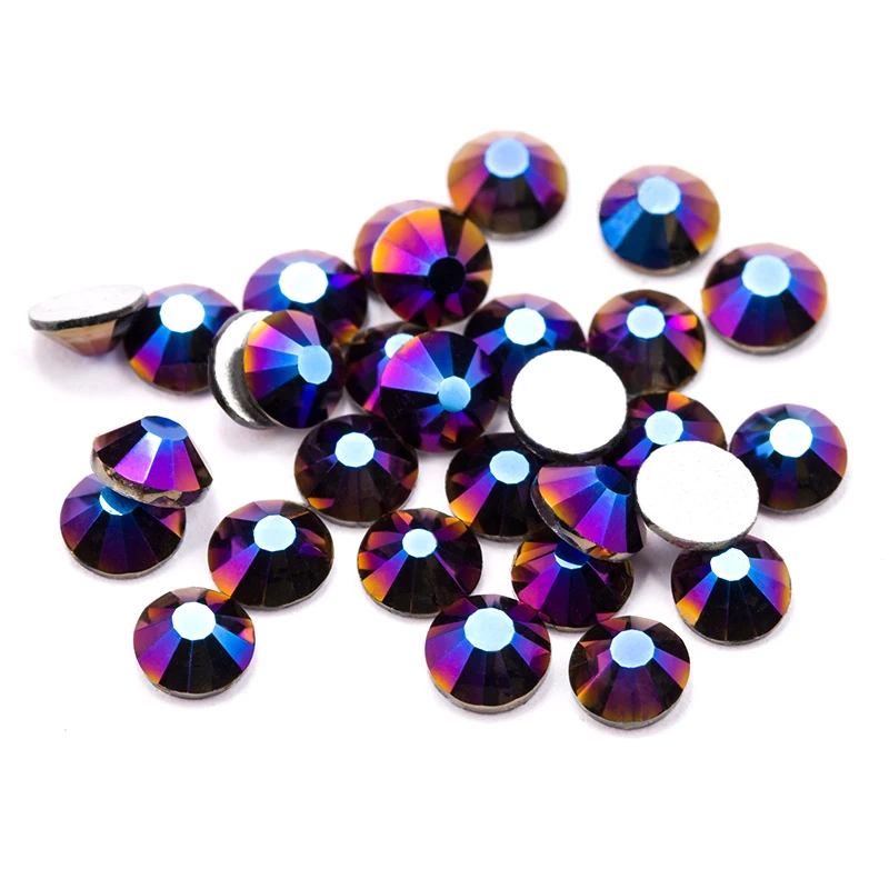 Retro blue(288-1440pcs)/pack Color Rhinestone for Nail Art Flat back Non Hotfix Glue on Rhinestones,Boutique Gem