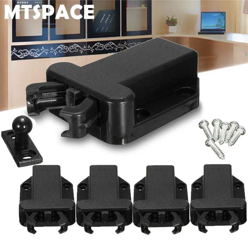 MTSPACE Wholesale 4pcs/Set Push To Open Drawer Cabinet Catch Touch Latch Release Kitchen Cupboard Door ABS Beetles Shape