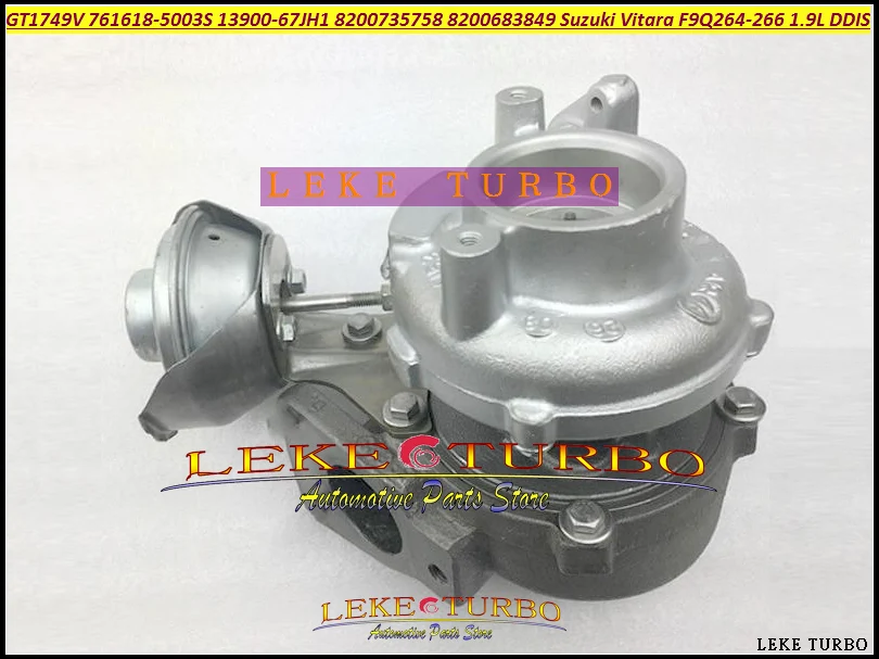 

Турбокомпрессор GT1749V 761618 761618-5003S 761618-0004 761618-0001 1390067JH1 8200683849 для Suzuki Vitara F9Q 264 F9Q 266 1.9L