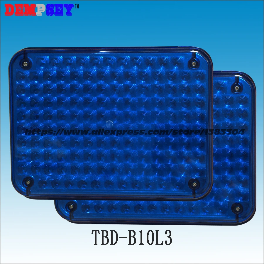 

TBD-B10L3 High quality warning lights for fire truck&ambulance car,surface mounting,Waterproof,DC12V or 24V, blue/blue 134 LEDs