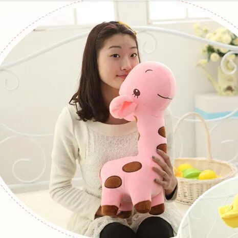 lovely cartoon spots giraffe toys cute pink giraffe plush doll birthday gift about 60cm