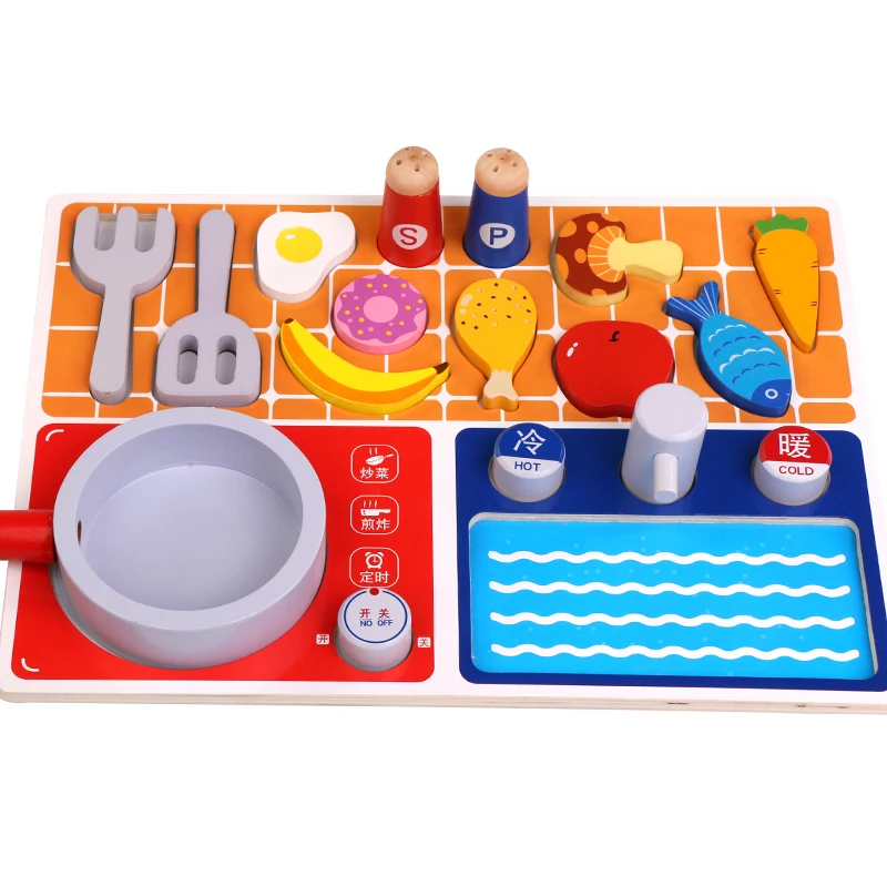 Logwood  Wooden baby toys Real Life Simulation Kitchen cooking  toys cosplay Training your baby ability Early childhood  toys