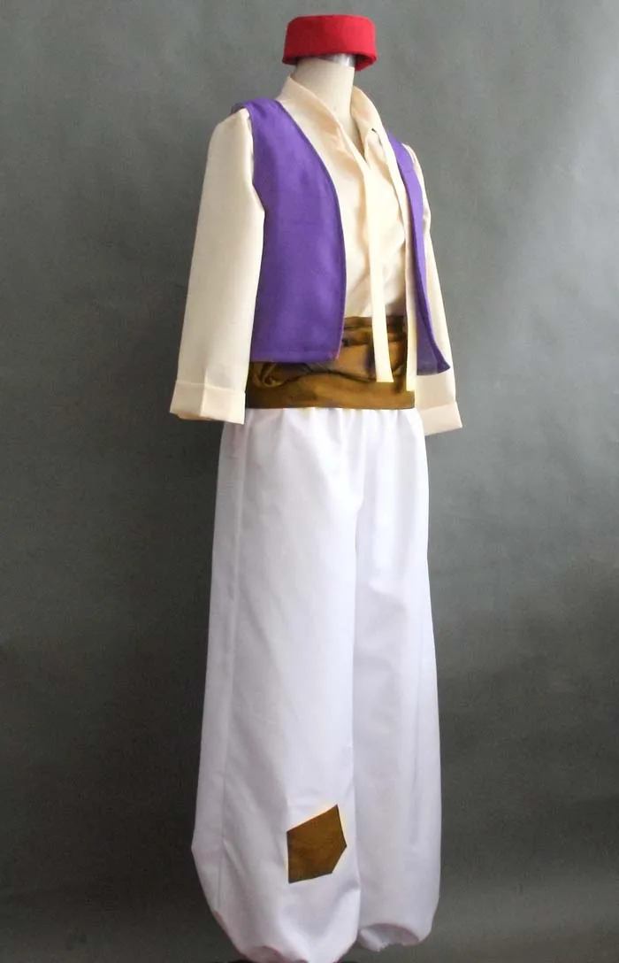 Custom Made Aladdin Cosplay Costume For Adult Man Halloween Party Movie Cosplay Costume