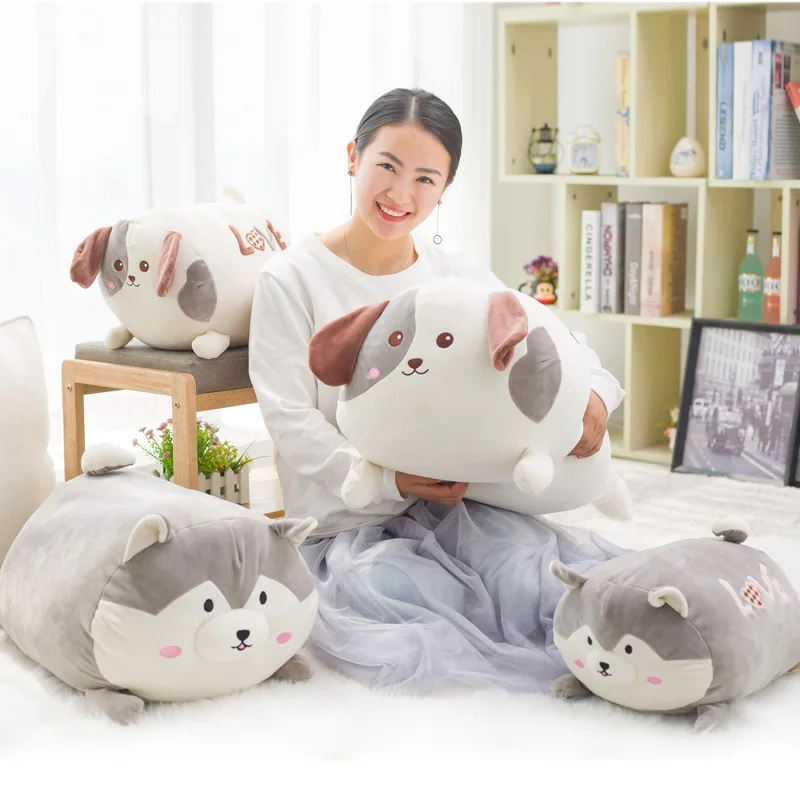 

50cm/65cm Soft Sweet Husky&Rural Dog Plush Pillow Cartoon Animal Dog Stuffed Doll Sofa Chair Pillow Cushion Girlfriend Best Gift