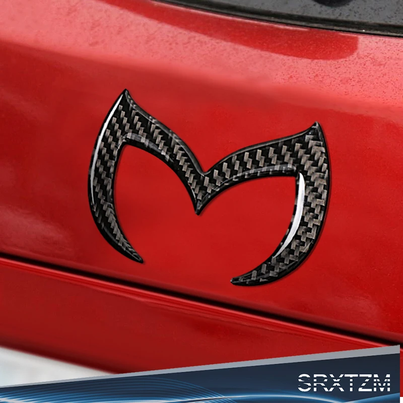 Carbon Fiber Emblem 3D Sticker Logo Decals Car Styling For Mazda 6 3 CX-5 CX-3 Axela Atenza Accessories