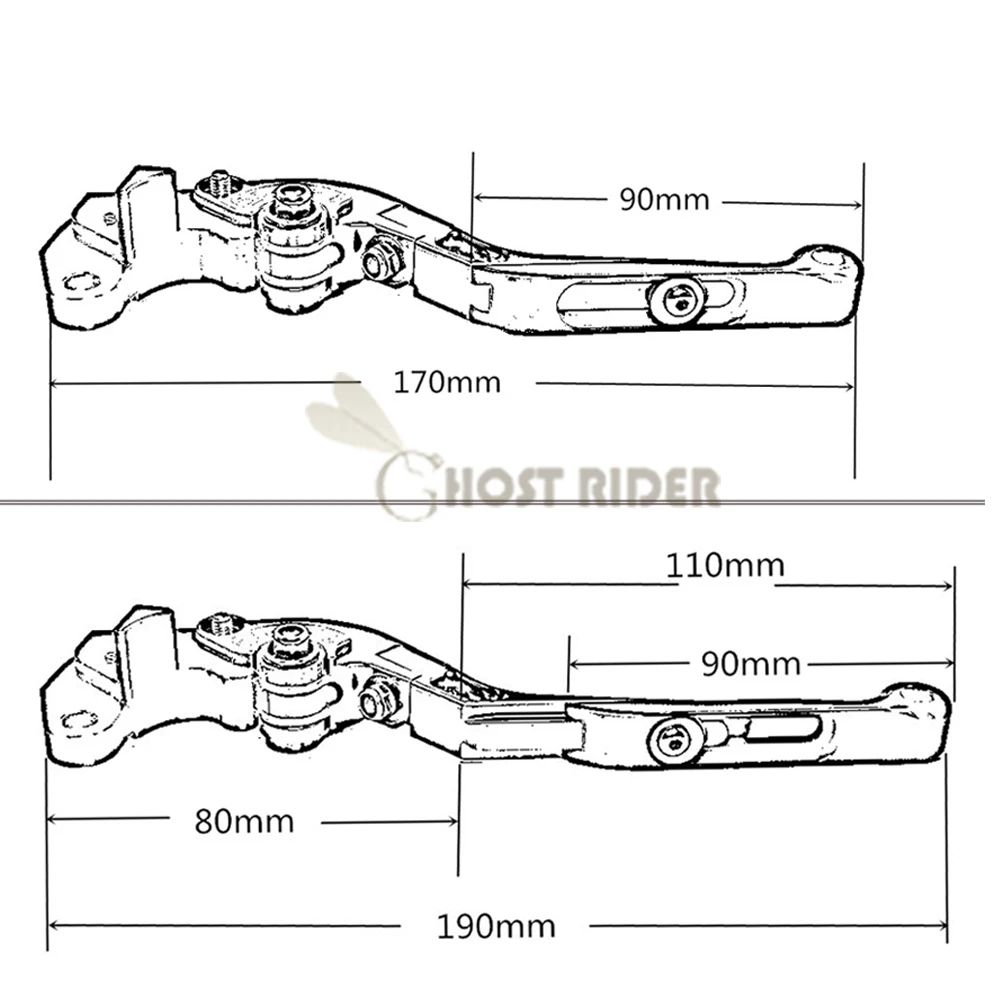 For GILERA Runner 200 2003-2008 Runner 125 1997-2002 Motorcycle Billet Aluminum Adjustable Short Left Right Brake Levers