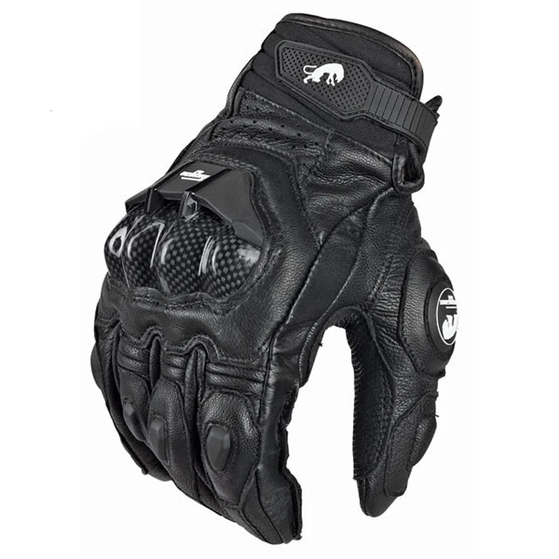 Motorhandschoenen Zwart Racing Echt Leer Motor Wit Road Riding Team Handschoen Heren Zomer Winter